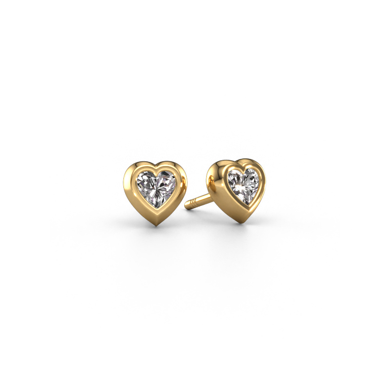 Image of Stud earrings Charlotte 585 gold Lab grown diamond 0.50 crt