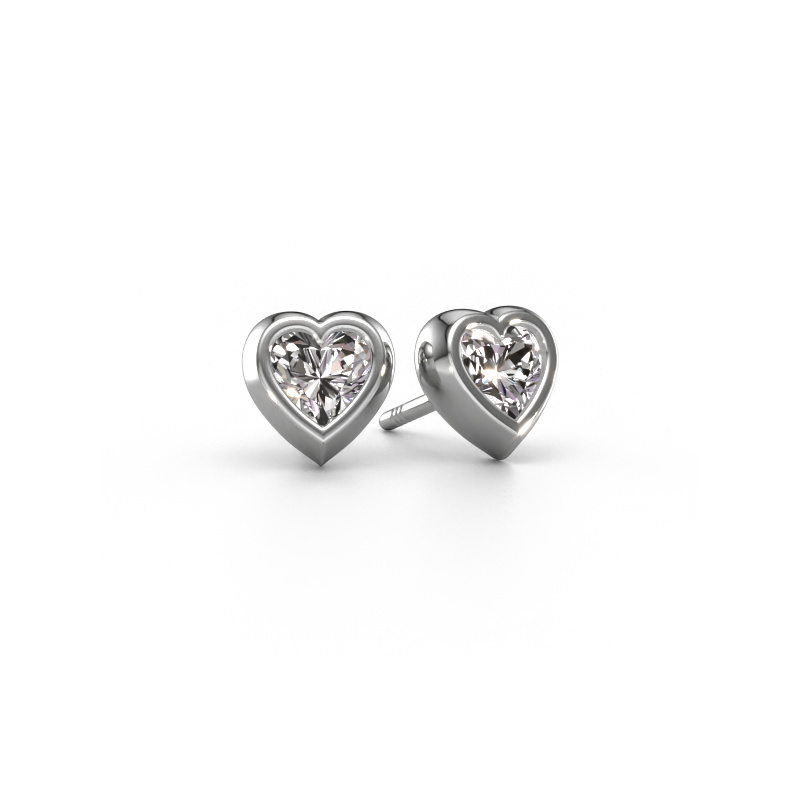 Image of Stud earrings Charlotte 950 platinum Diamond 1.00 crt