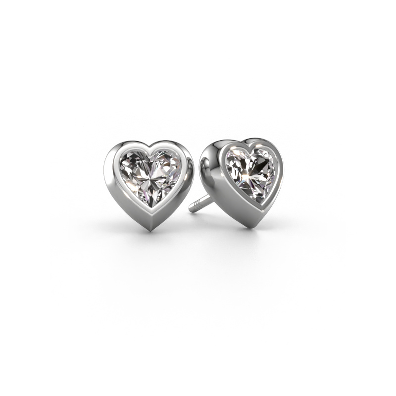 Image de Clous d'oreilles Charlotte 950 platine Diamant 1.60 crt