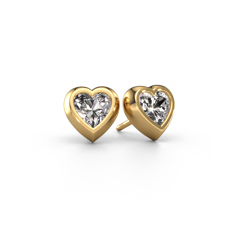 Image of Stud earrings Charlotte 585 gold Diamond 1.60 crt