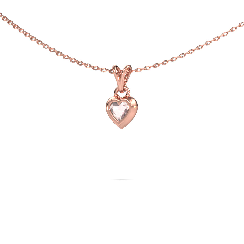 Bild von Anhänger Charlotte Heart 585 Roségold Morganit Champagner 4 mm