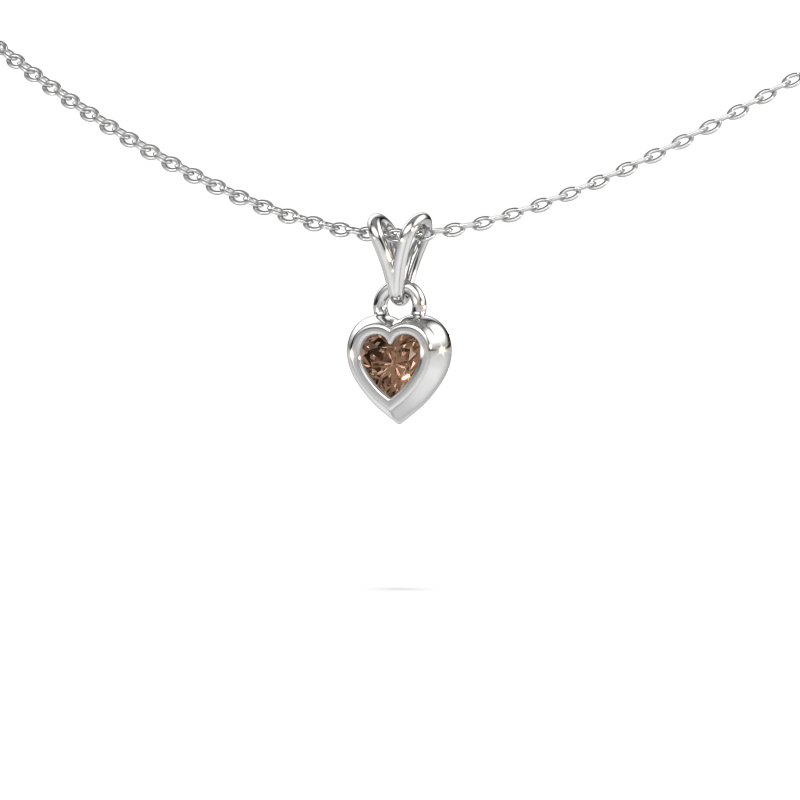 Bild von Anhänger Charlotte Heart 585 Weißgold Braun Diamant 0.25 crt