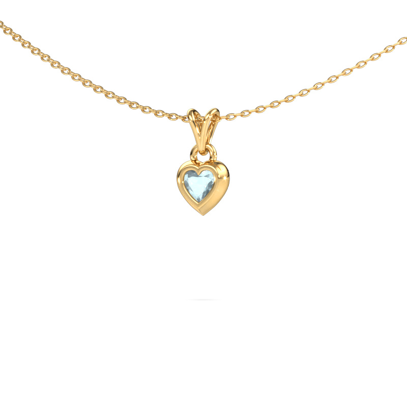 Bild von Anhänger Charlotte Heart 585 Gold Aquamarin 4 mm