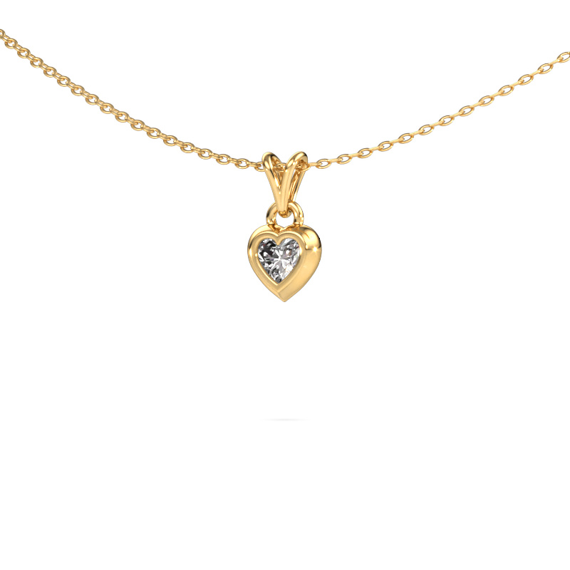 Image de Pendentif Charlotte Heart 585 or jaune Diamant 0.25 crt