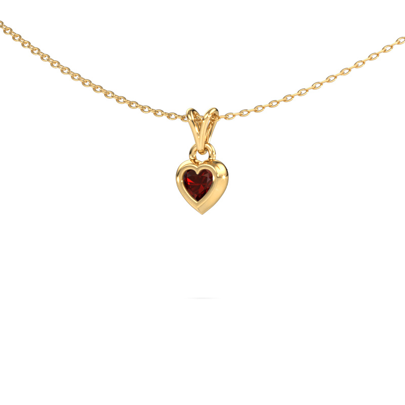 Image of Pendant Charlotte Heart 585 gold Garnet 4 mm