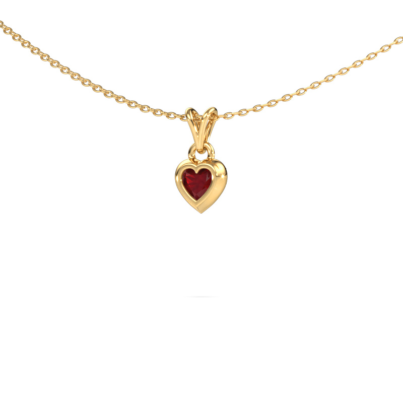 Bild von Anhänger Charlotte Heart 585 Gold Rubin 4 mm