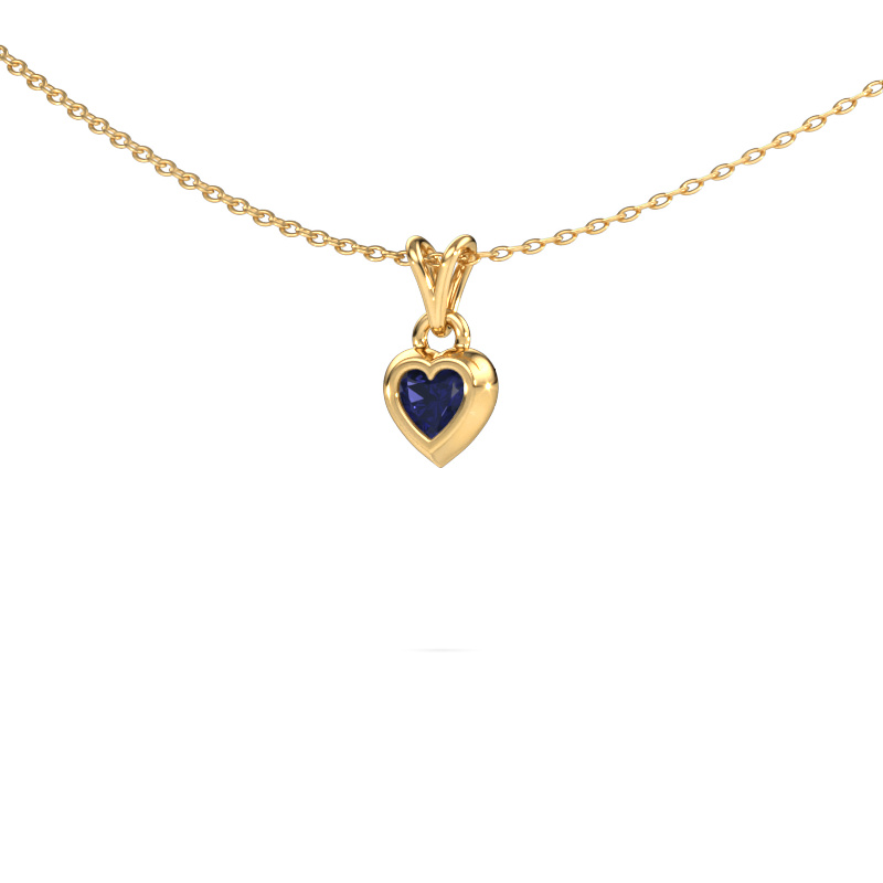 Image of Pendant Charlotte Heart 585 gold Sapphire 4 mm