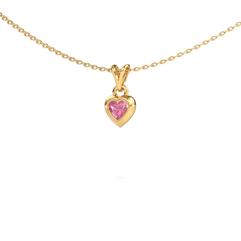 Bild von Anhänger Charlotte Heart 585 Gold Pink Saphir 4 mm