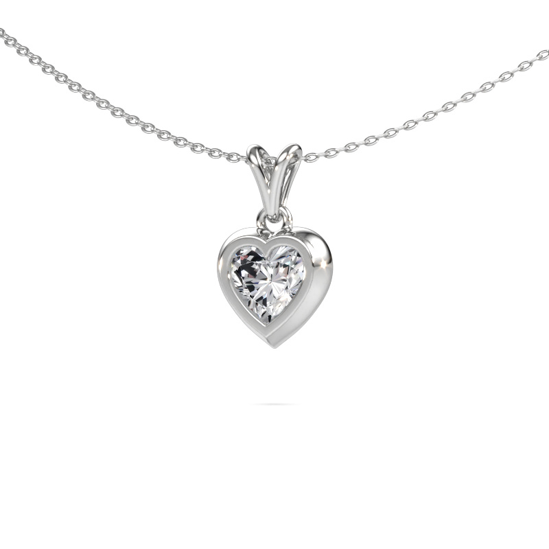 Image de Pendentif Charlotte Heart 585 or blanc Diamant 1.25 crt