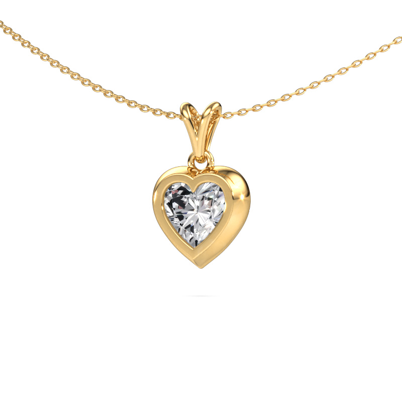Image de Pendentif Charlotte Heart 585 or jaune Diamant 2.00 crt