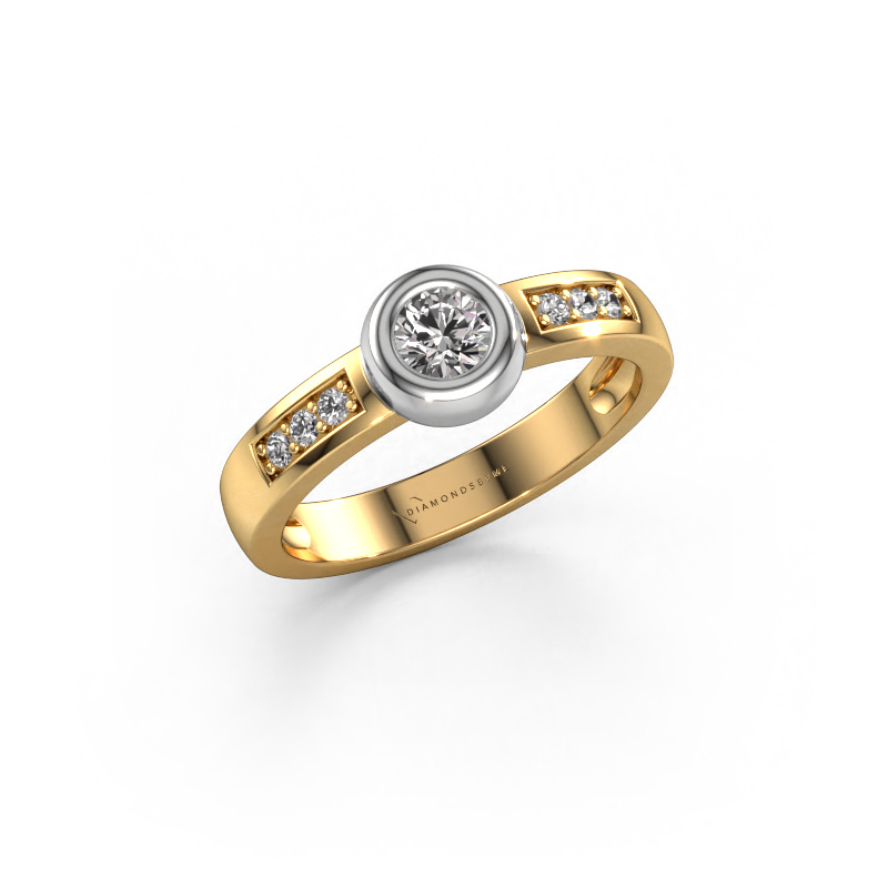 Bild von Ring Charlotte Round 585 Gold Diamant 0.340 crt