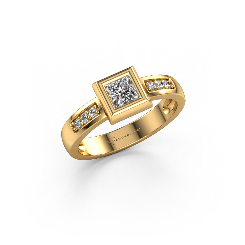 Image of Ring Charlotte Square 585 gold Diamond 0.49 crt