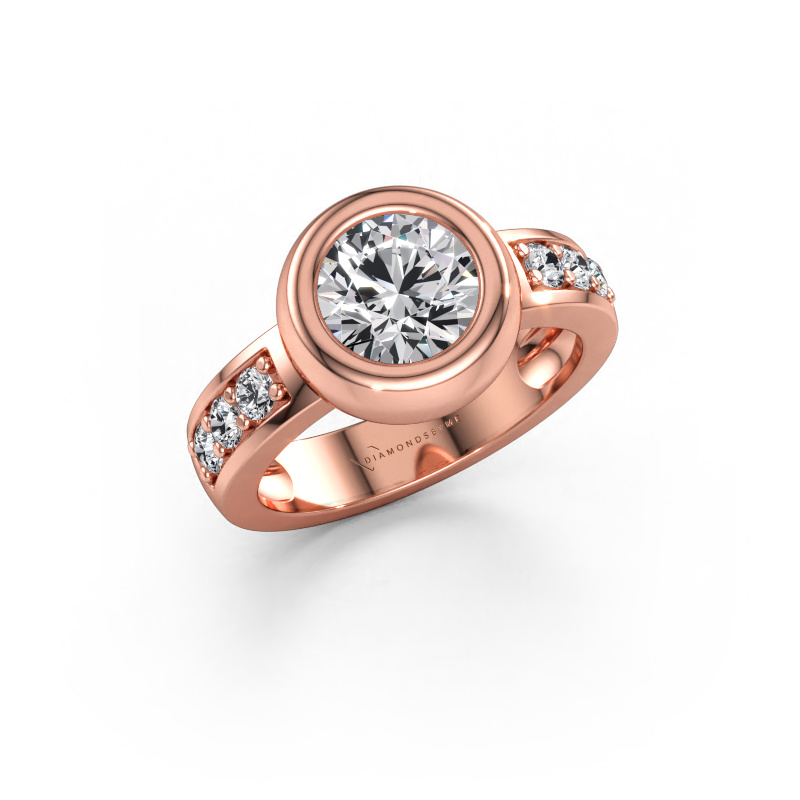Bild av Ring Charlotte Round 585 roséguld Diamant 1.83 crt