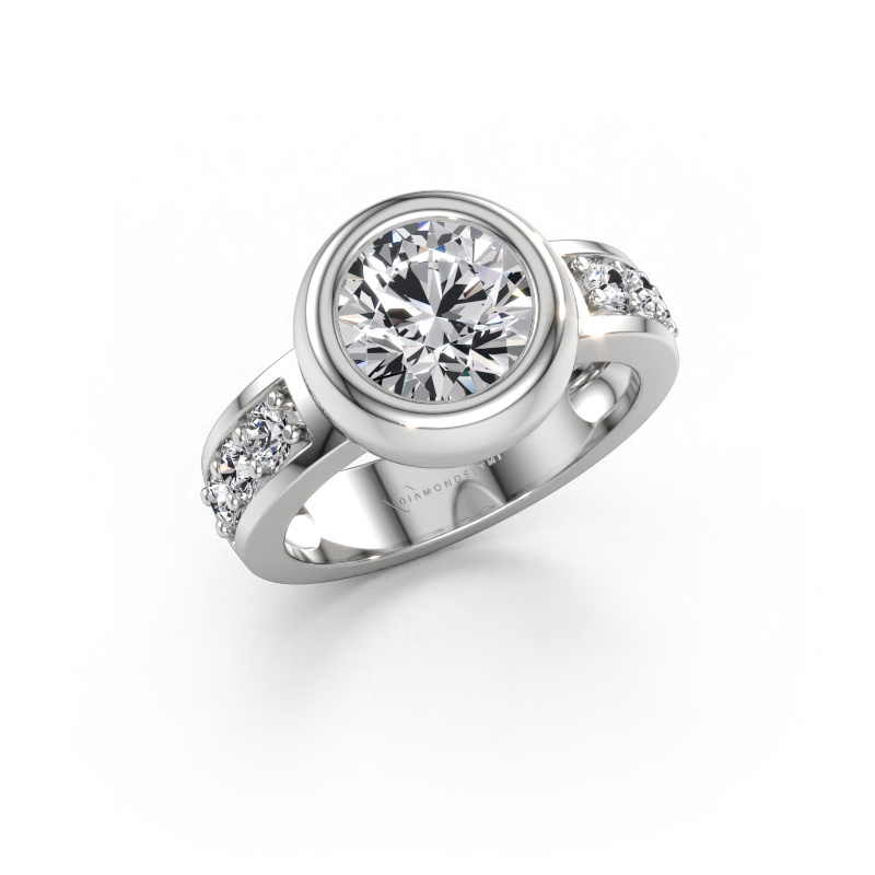 Immagine di Anello Charlotte Round 585 oro bianco Diamante 2.48 crt