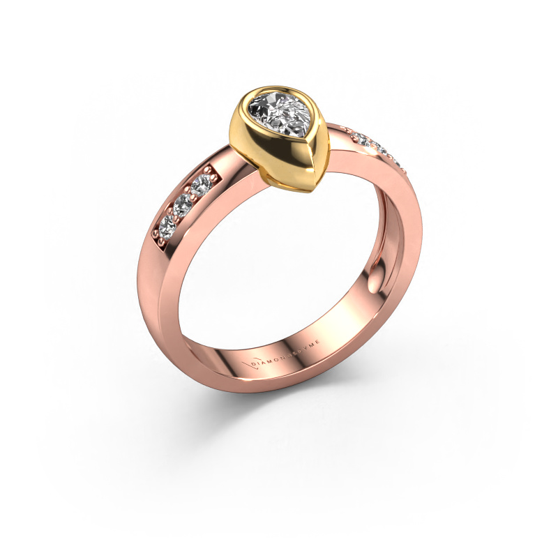 Image of Ring Charlotte Pear 585 rose gold Diamond 0.57 crt