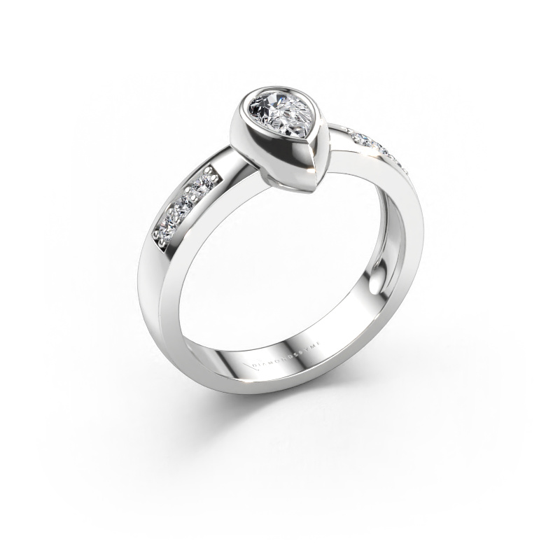 Bild av Ring Charlotte Pear 585 vitt guld Diamant 0.57 crt