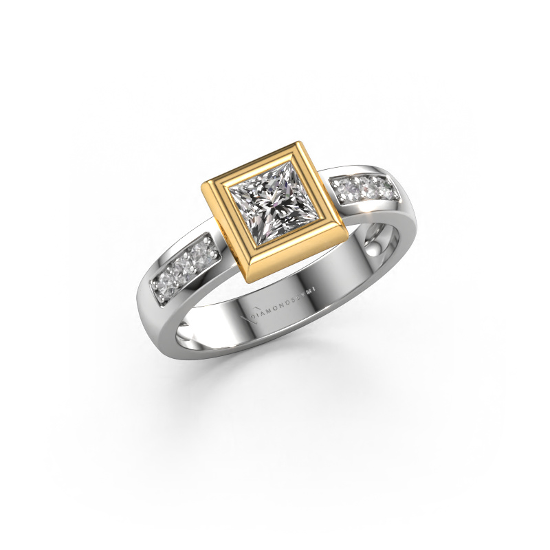 Bild von Ring Charlotte Square 585 Weißgold Diamant 0.62 crt