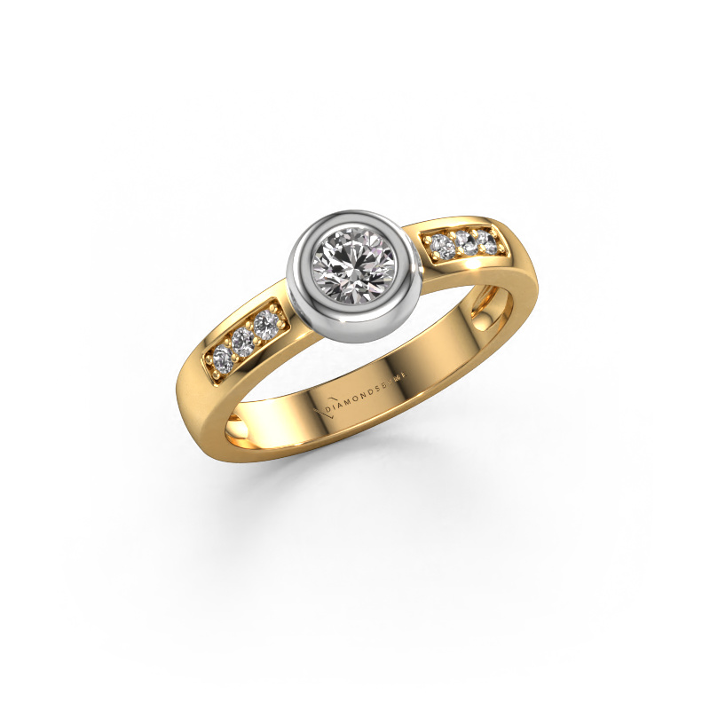 Bild von Ring Charlotte Round 585 Gold Diamant 0.39 crt