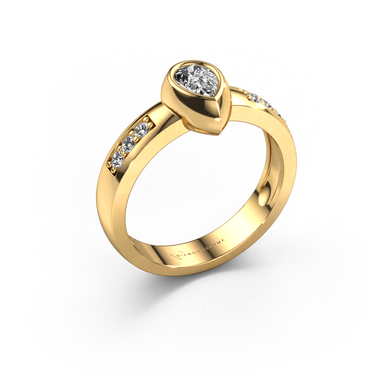 Image of Ring Charlotte Pear 585 gold Diamond 0.57 crt