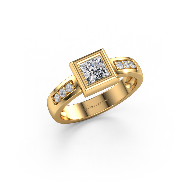 Image of Ring Charlotte Square 585 gold Diamond 0.62 crt
