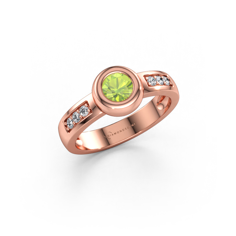 Bild av Ring Charlotte Round 585 roséguld Peridot 4.7 mm