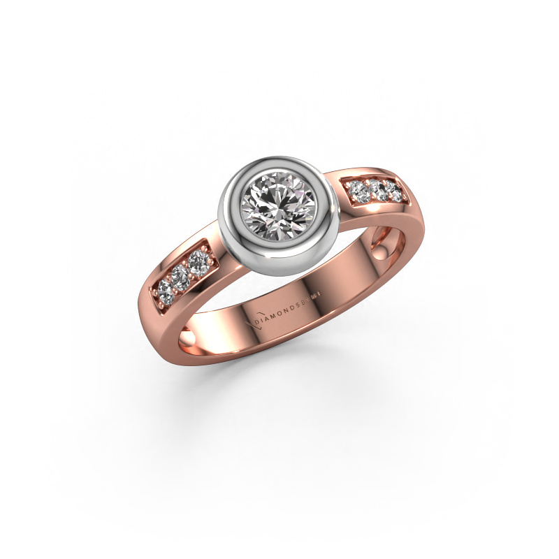 Image of Ring Charlotte Round 585 rose gold Diamond 0.52 crt
