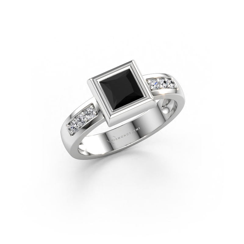 Immagine di Anello Charlotte Square 585 oro bianco Diamante nero 1.02 crt