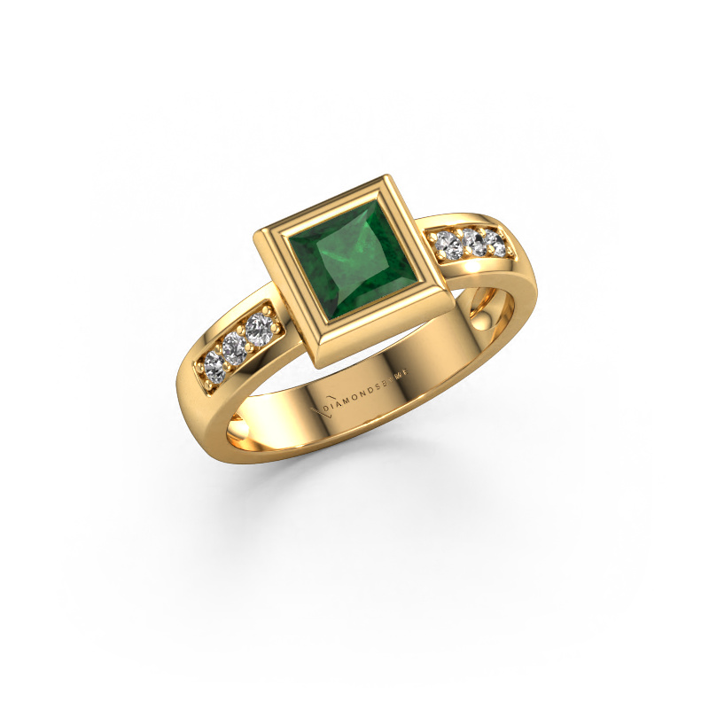 Bild von Ring Charlotte Square 585 Gold Smaragd 5 mm