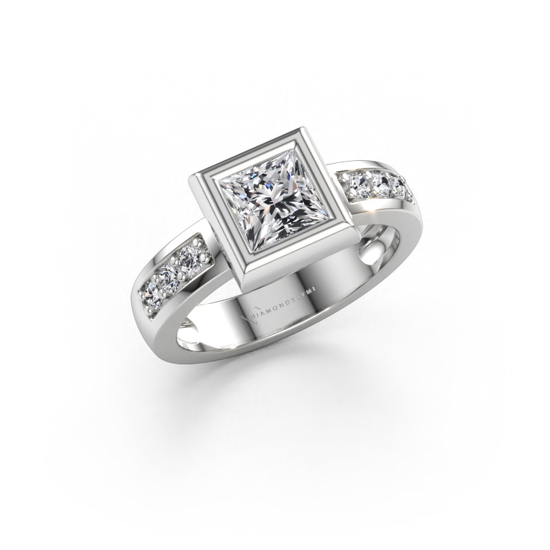 Immagine di Anello Charlotte Square 585 oro bianco Diamante 1.18 crt