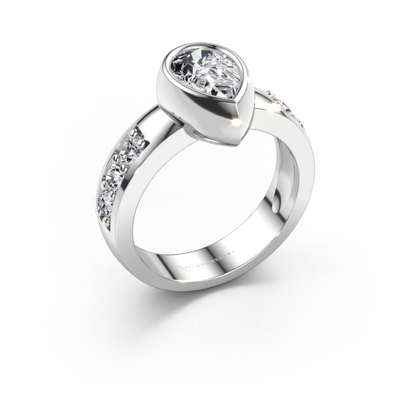 Immagine di Anello Charlotte Pear 585 oro bianco Diamante 1.98 crt