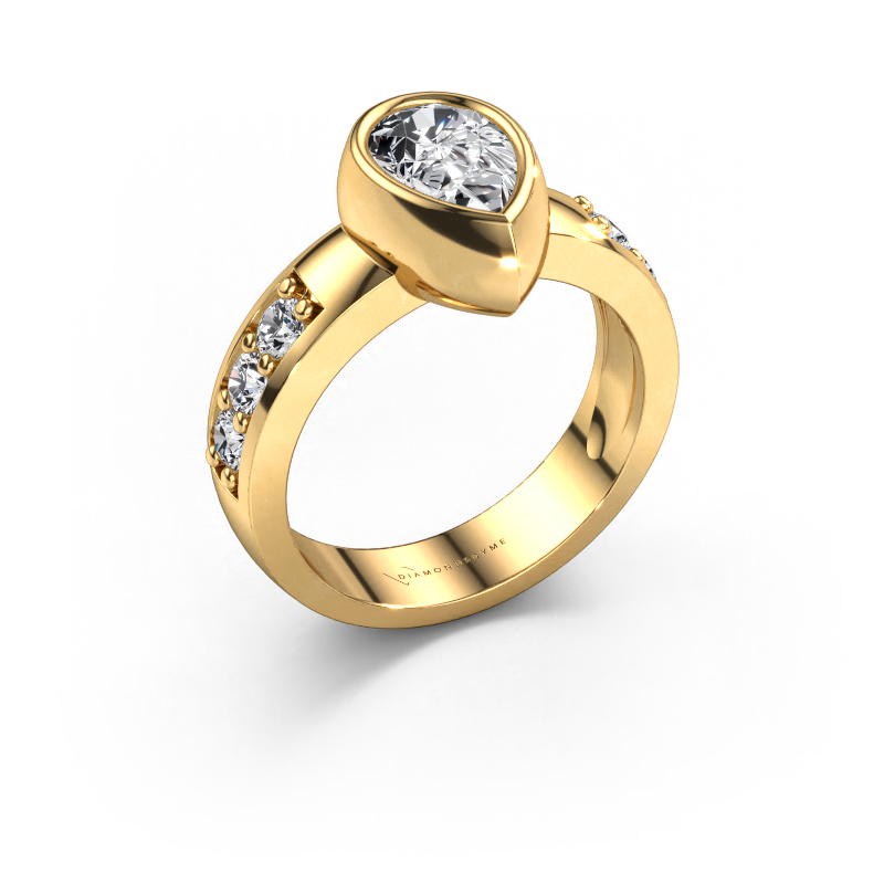 Image of Ring Charlotte Pear 585 gold Diamond 1.98 crt