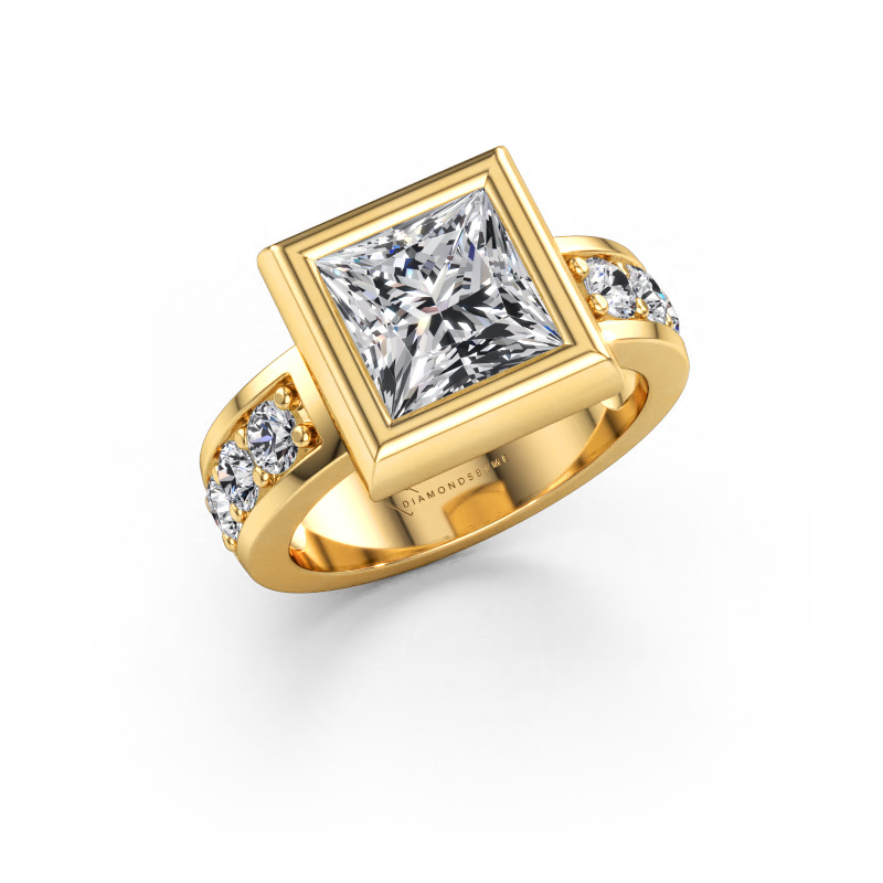 Bild av Ring Charlotte Square 585 gult guld Labbodlad diamant 3.20 crt