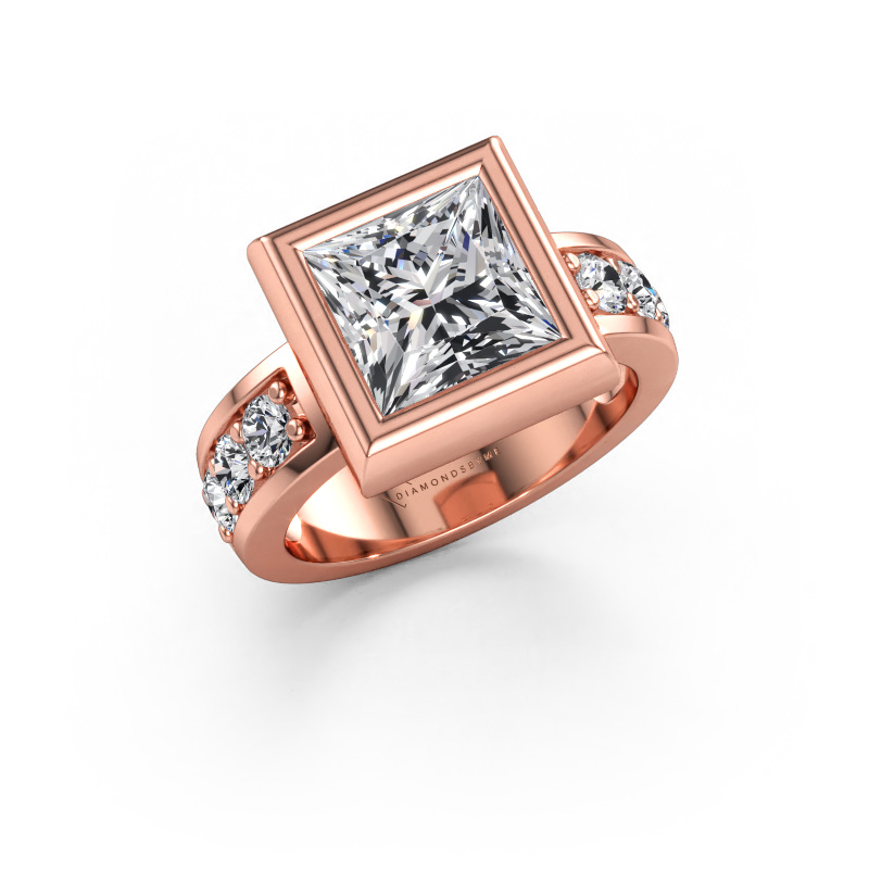 Bild av Ring Charlotte Square 585 roséguld Labbodlad diamant 3.60 crt
