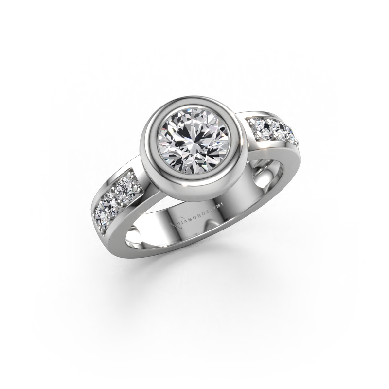Bild von Ring Charlotte Round 585 Weißgold Diamant 1.33 crt