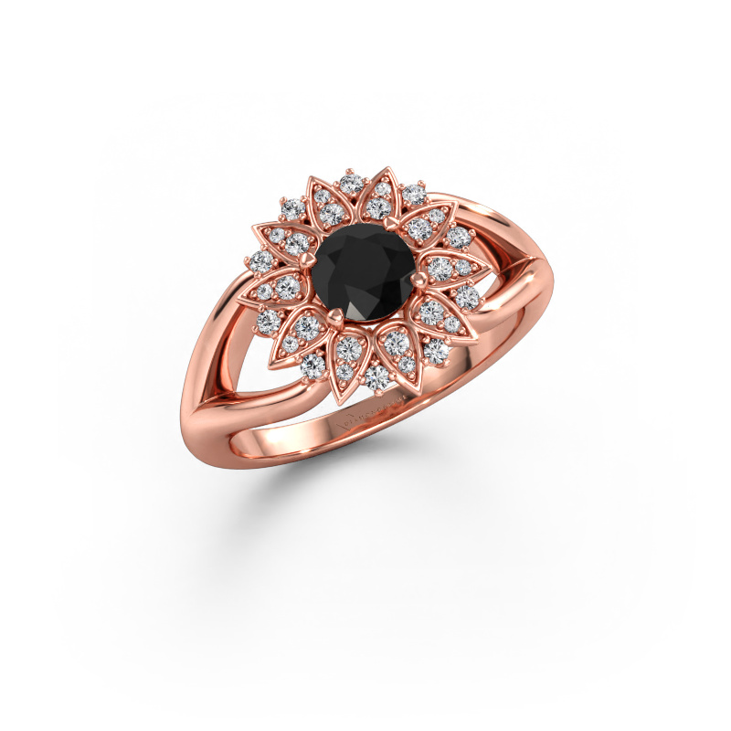 Bild av Ring Chasidy 1 585 roséguld Svart diamant 0.775 crt