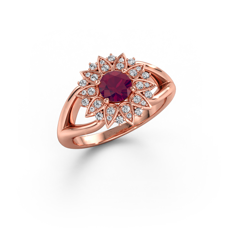 Bild av Ring Chasidy 1 585 roséguld Rodolit 5 mm