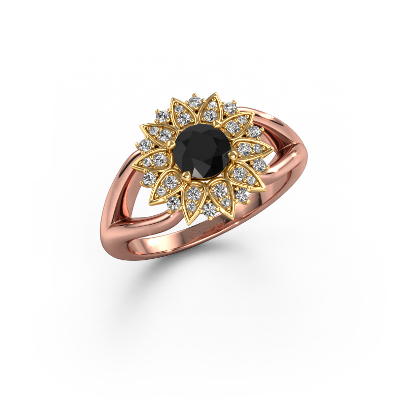 Image of Ring Chasidy 1 585 rose gold Black diamond 0.775 crt