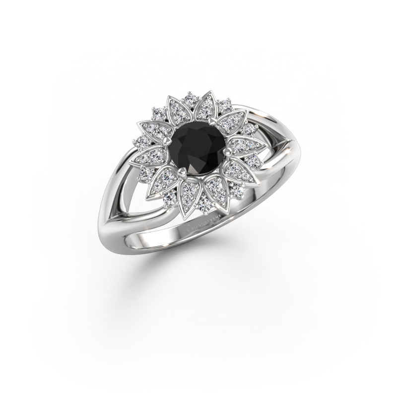 Immagine di Anello Chasidy 1 585 oro bianco Diamante nero 0.775 crt
