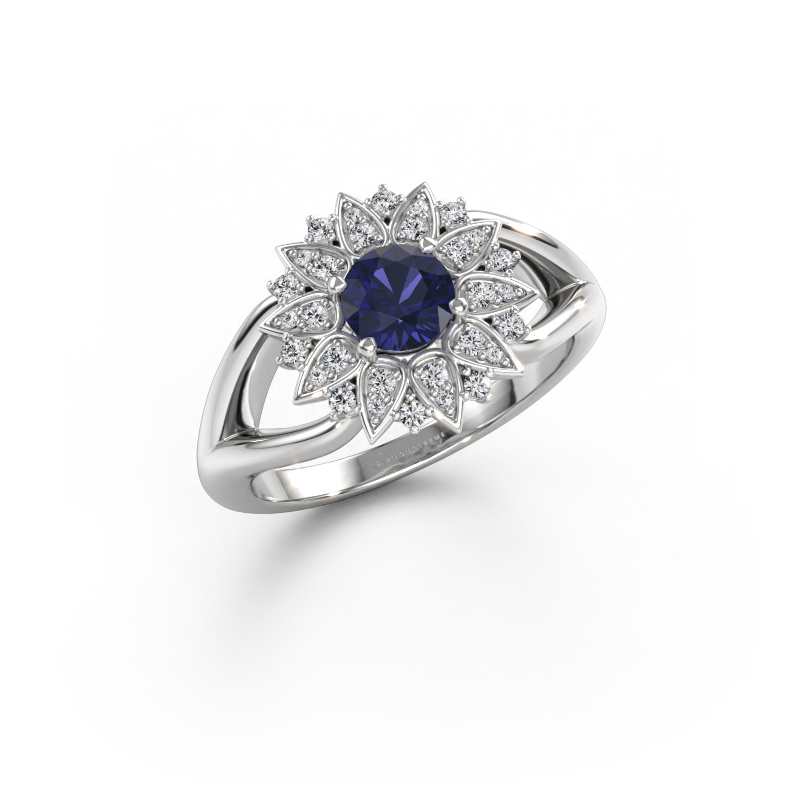 Bild av Ring Chasidy 1 585 vitt guld Safir 5 mm