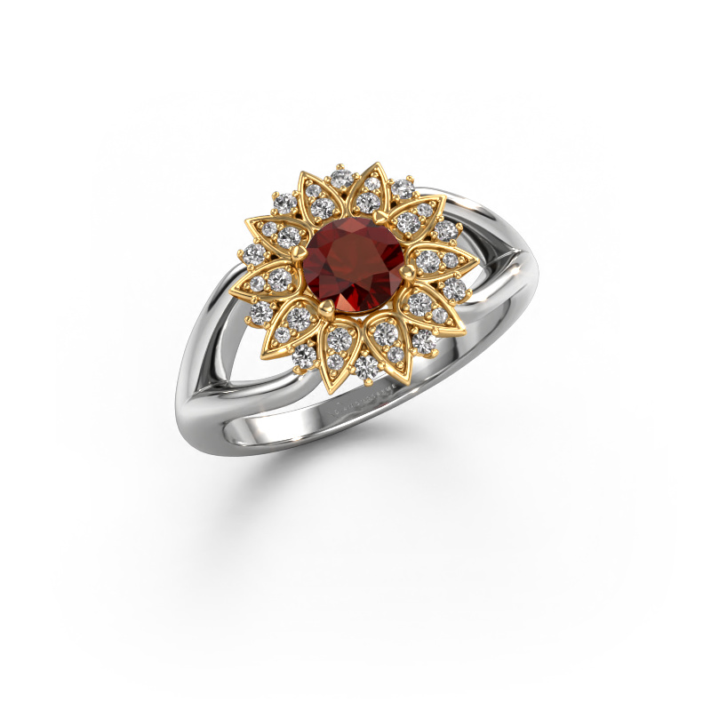 Image of Ring Chasidy 1 585 white gold Garnet 5 mm