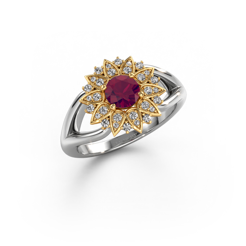 Image of Ring Chasidy 1 585 white gold Rhodolite 5 mm