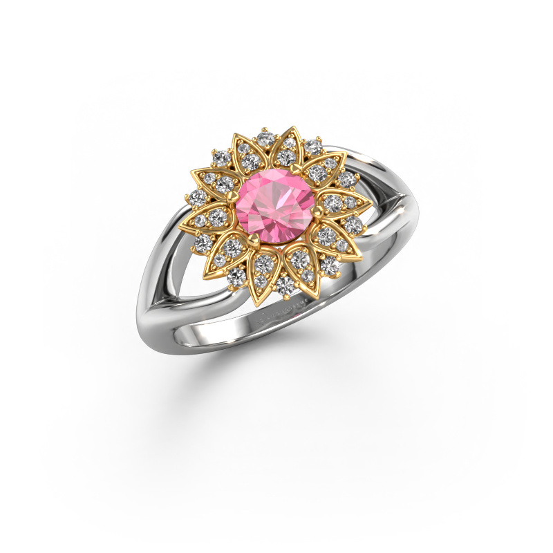 Bild von Ring Chasidy 1 585 Weißgold Pink Saphir 5 mm