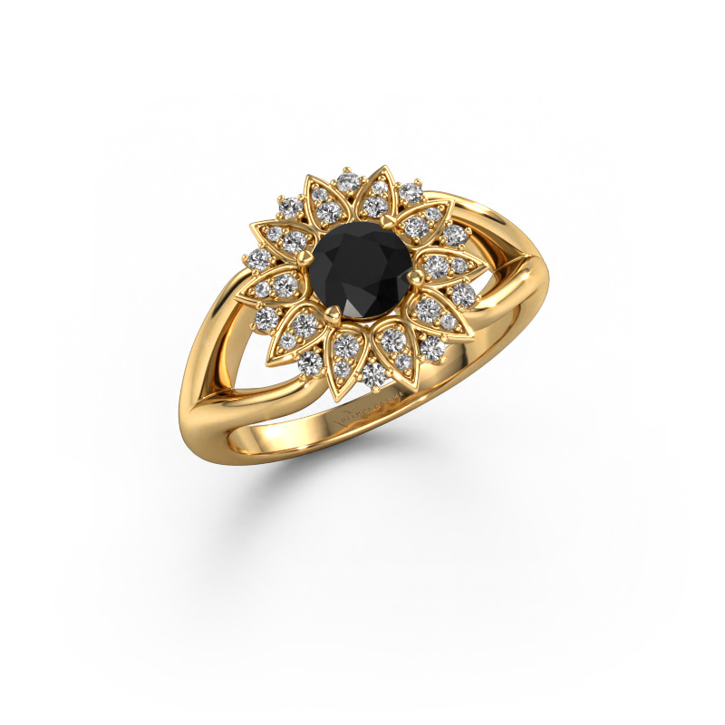 Bild von Ring Chasidy 1 585 Gold Schwarz Diamant 0.775 crt