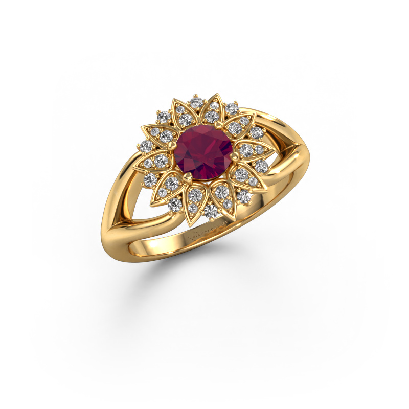 Image of Ring Chasidy 1 585 gold Rhodolite 5 mm