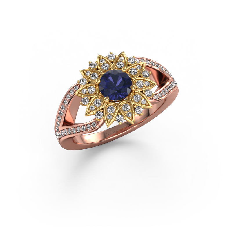 Image of Ring Chasidy 2 585 rose gold Sapphire 5 mm