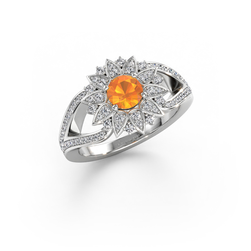 Image of Ring Chasidy 2 585 white gold Citrin 5 mm