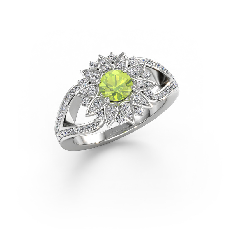 Bild von Ring Chasidy 2 585 Weißgold Peridot 5 mm