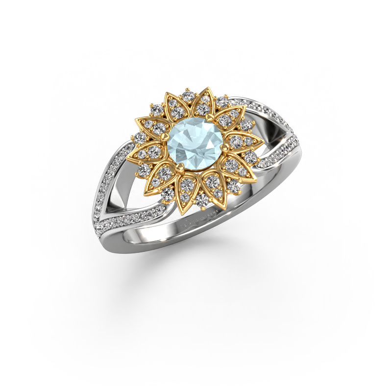 Bild von Ring Chasidy 2 585 Weißgold Aquamarin 5 mm