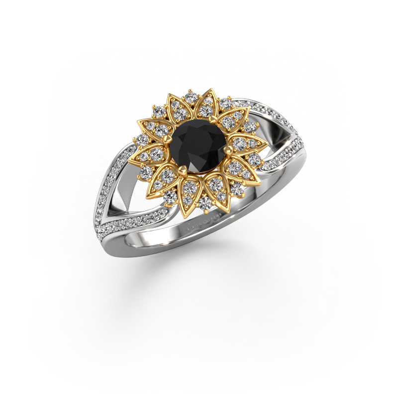 Bild von Ring Chasidy 2 585 Weißgold Schwarz Diamant 0.925 crt
