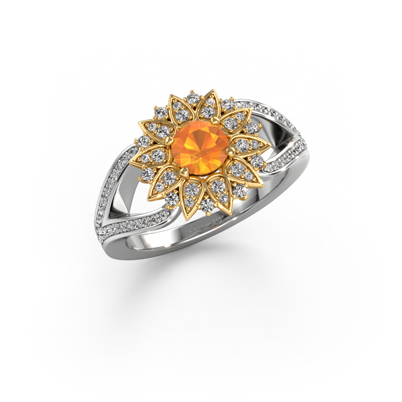 Image of Ring Chasidy 2 585 white gold Citrin 5 mm